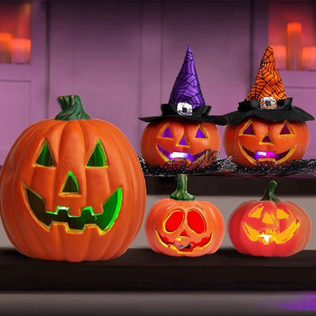 Light-up jack-o'-lantern pumpkin set - product photo 1