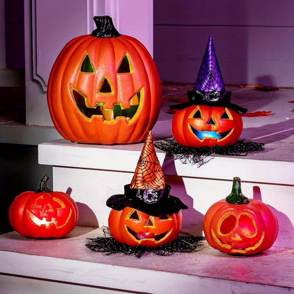 Light-up jack-o'-lantern pumpkin set - product photo 3