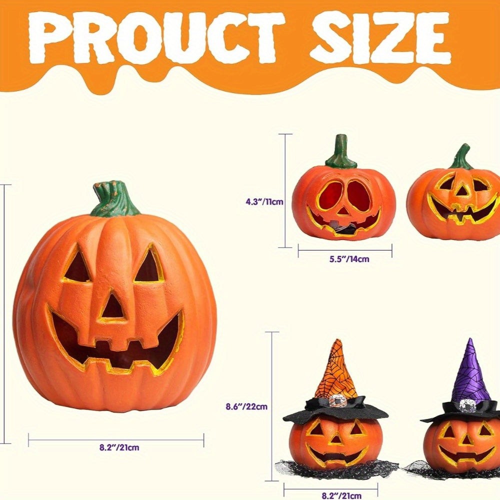 Light-up jack-o'-lantern pumpkin set - product photo 5
