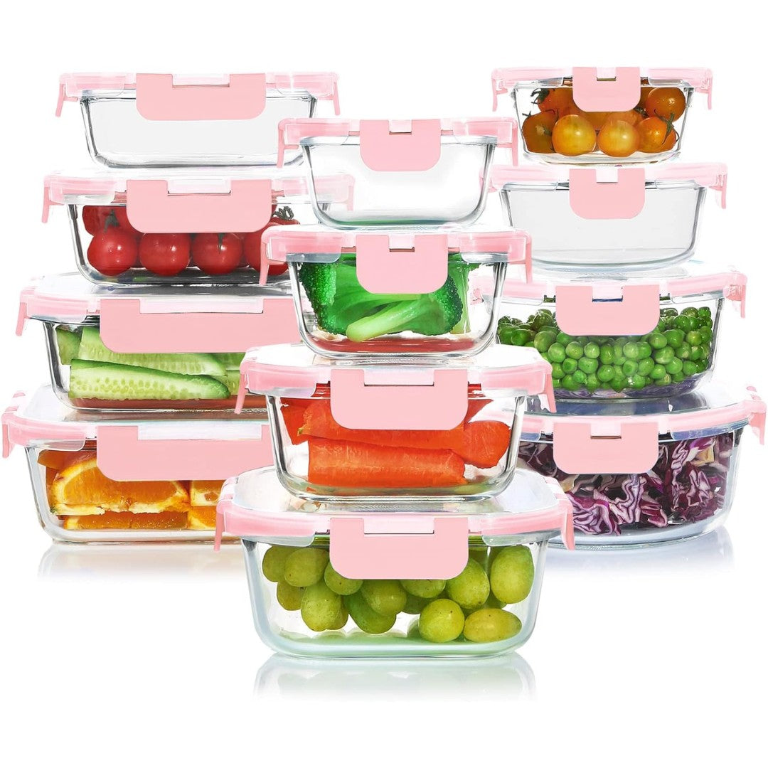 Airtight stackable glass food storage containers with lids - product photo 6