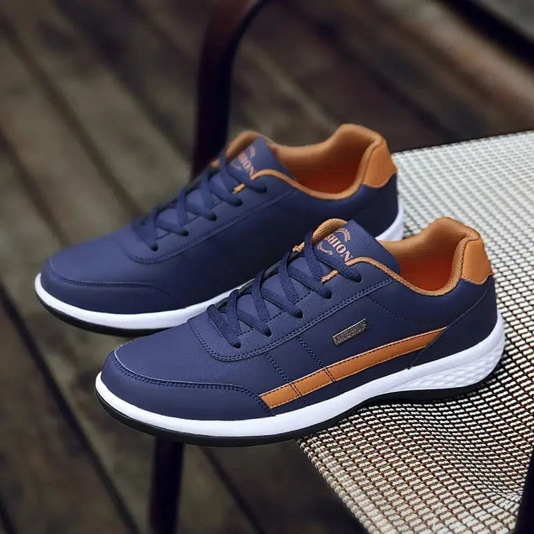 Man wearing the Lars men's shoes, front view