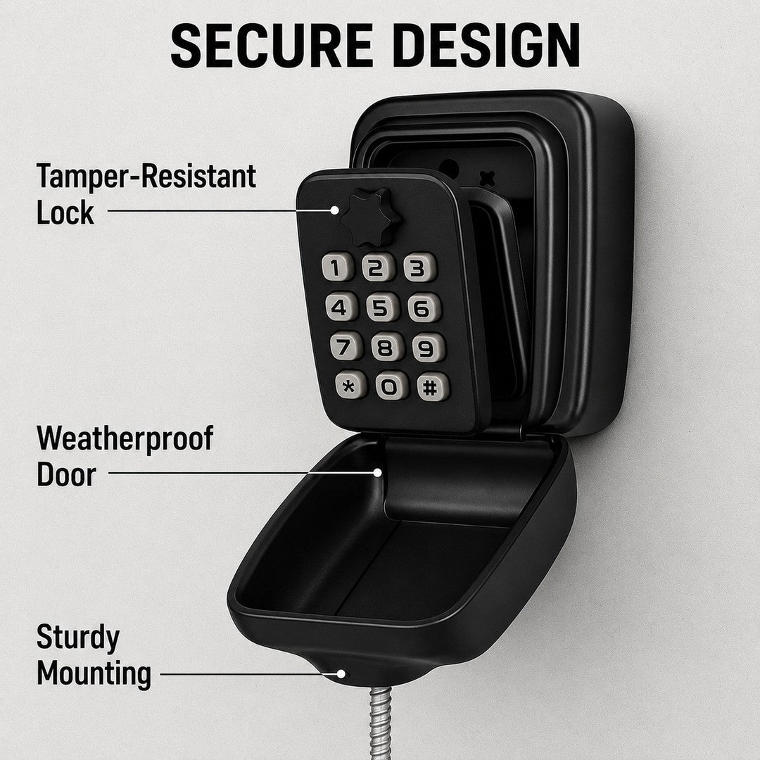 Weatherproof metal combination key safe - product photo 10