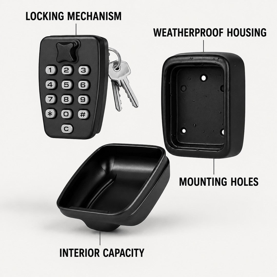 Weatherproof metal combination key safe - product photo 11