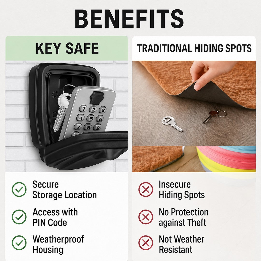 Weatherproof metal combination key safe - product photo 7