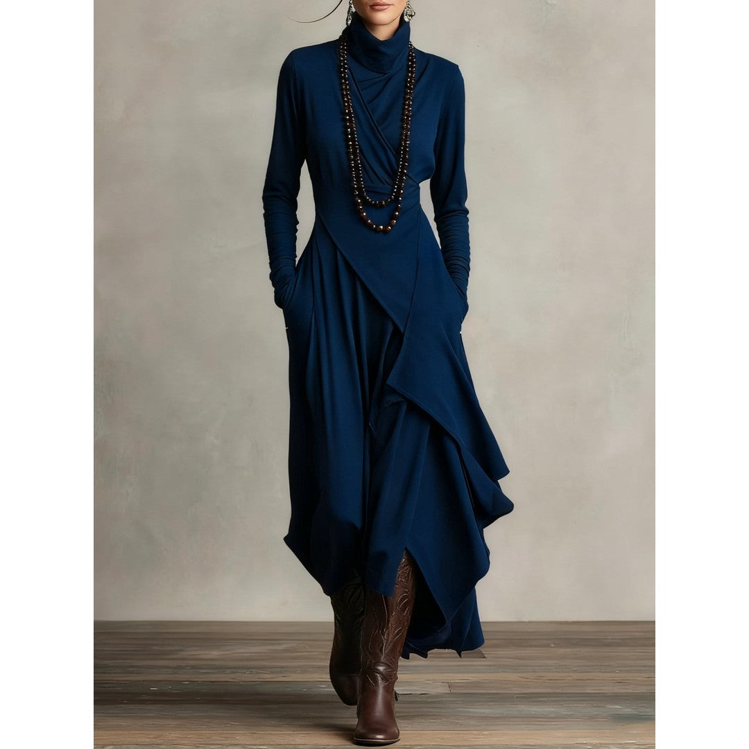 Woman wearing the Leona women's maxi chic dress, 7 view