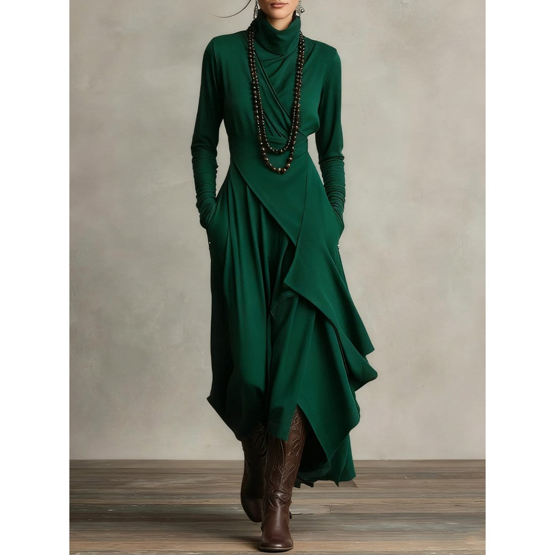 Woman wearing the Leona women's maxi chic dress, 8 view