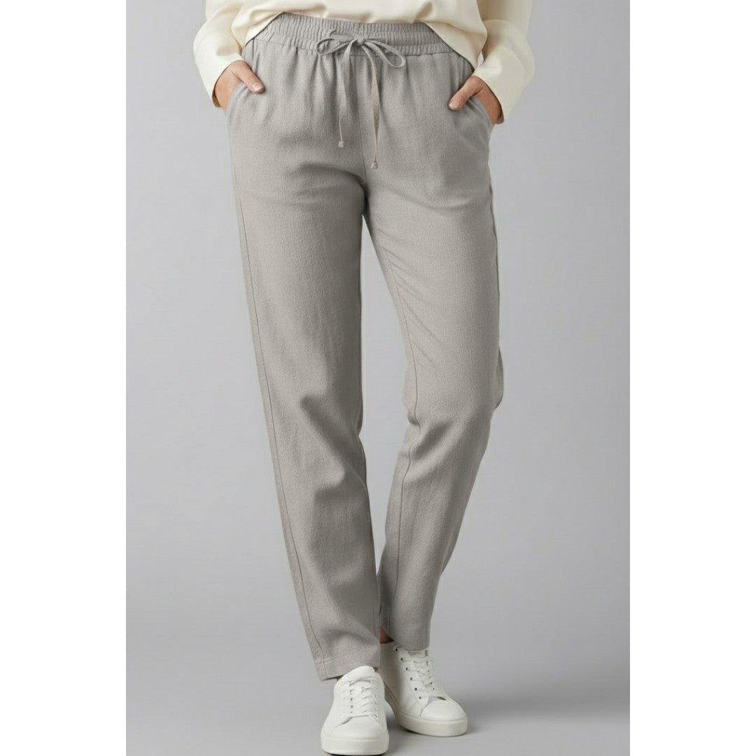 Woman wearing the Lilith women's pocket detail pants, 8 view