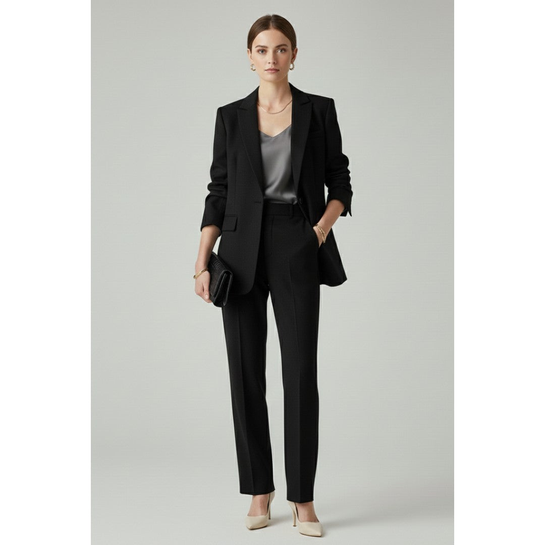 Woman wearing the Lincoln women's straight-leg set, 7 view