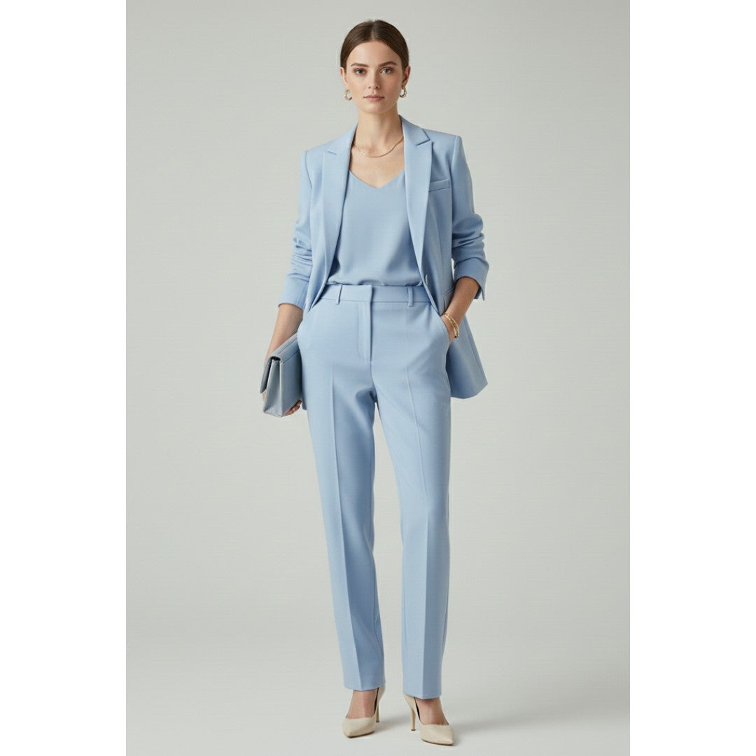 Woman wearing the Lincoln women's straight-leg set, 8 view