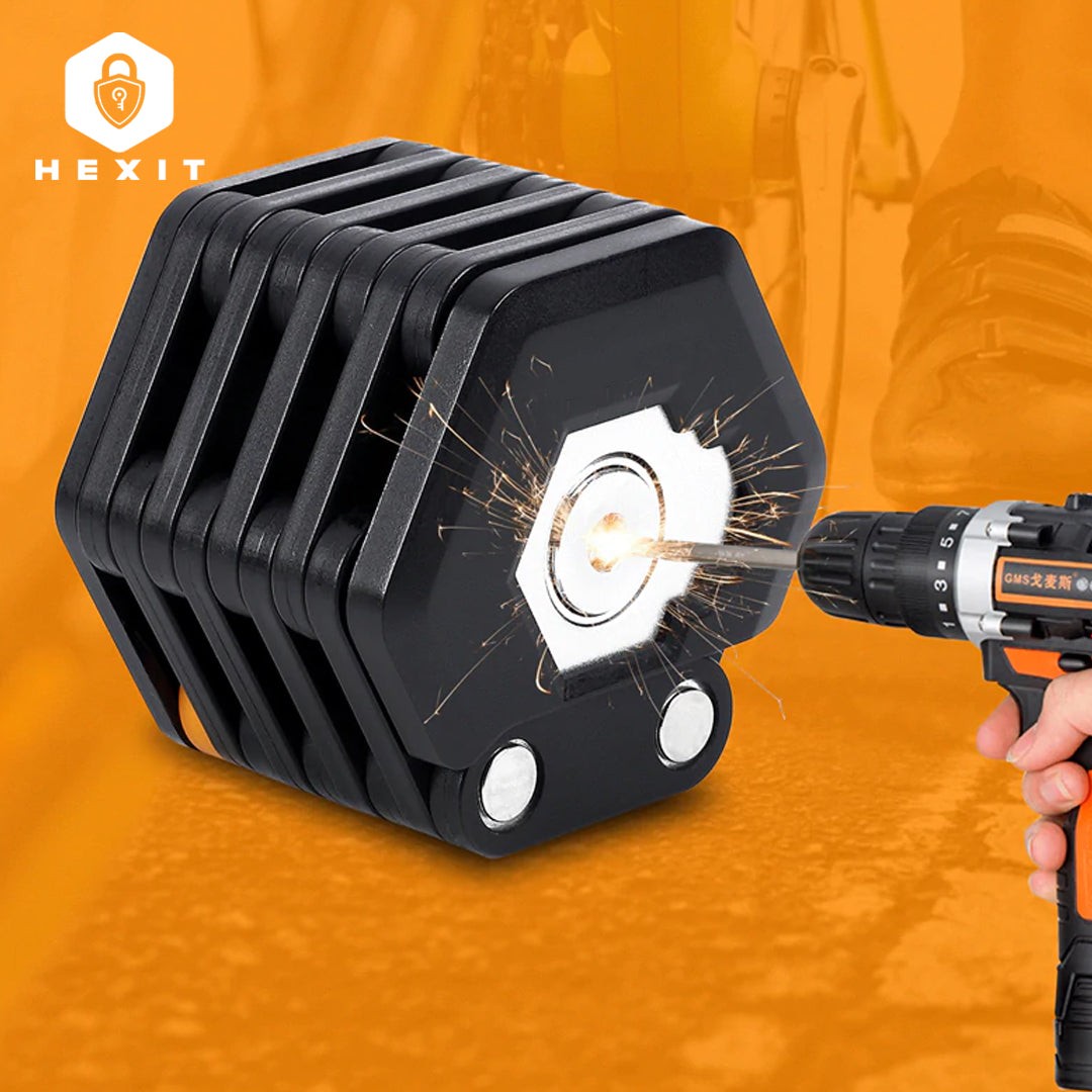 Compact folding bike lock with bracket - product photo 5