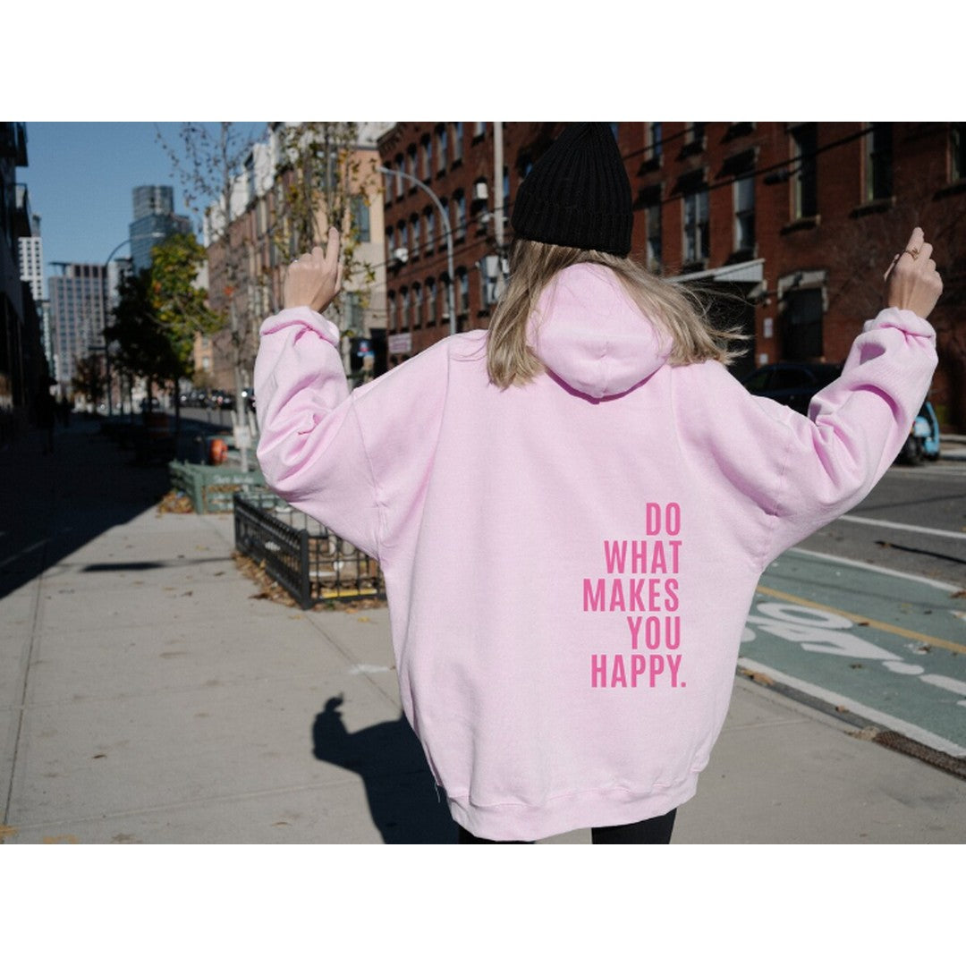 Woman wearing the Livia women's hooded hoodie, 8 view