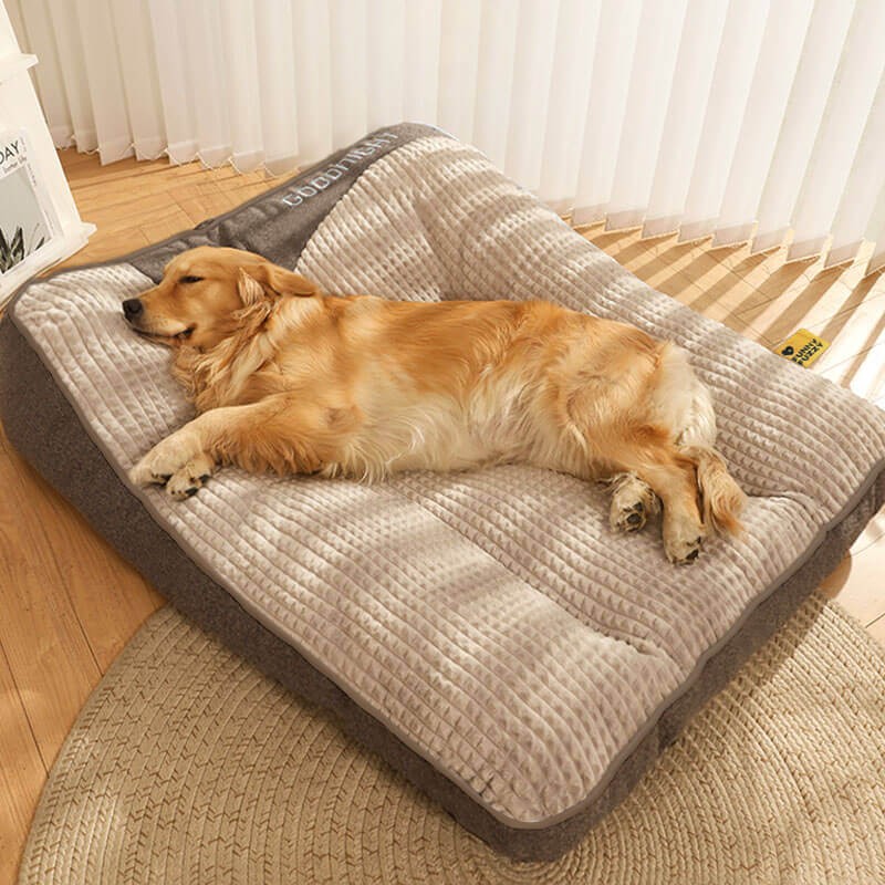 Bolstered dog bed with raised headrest - product photo 3