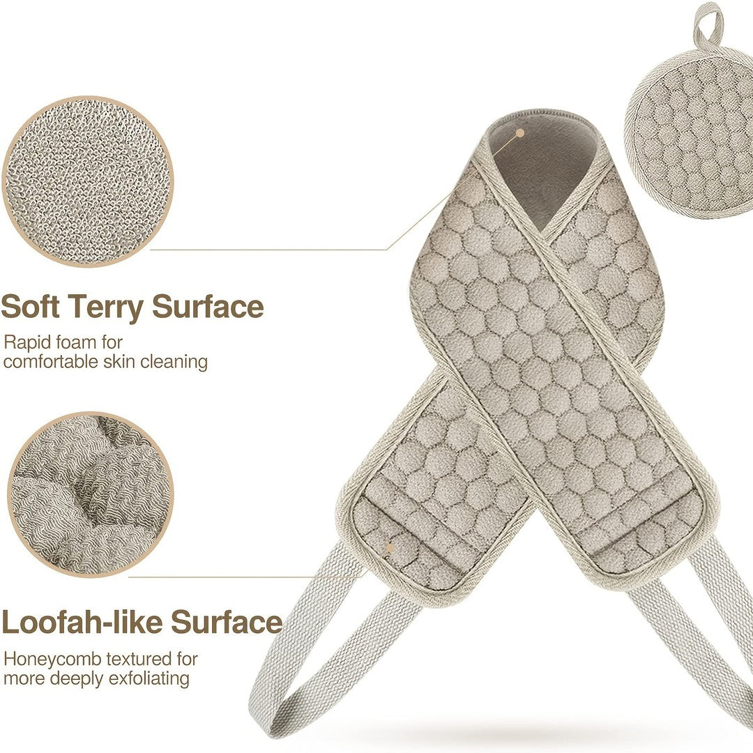 Woven exfoliating back scrubber strap - product photo 2