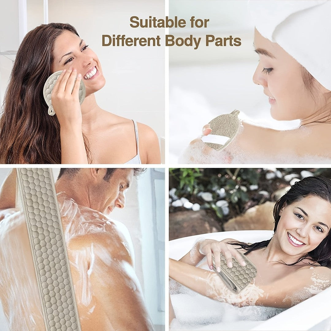 Woven exfoliating back scrubber strap - product photo 5
