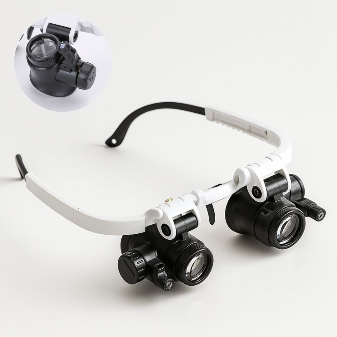LED magnifying headset with interchangeable lenses - product photo 1