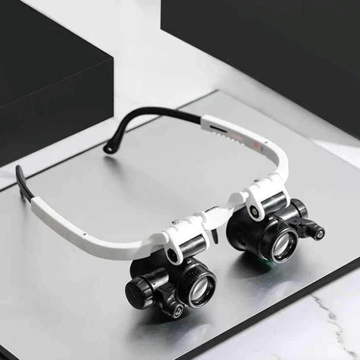 LED magnifying headset with interchangeable lenses - product photo 2