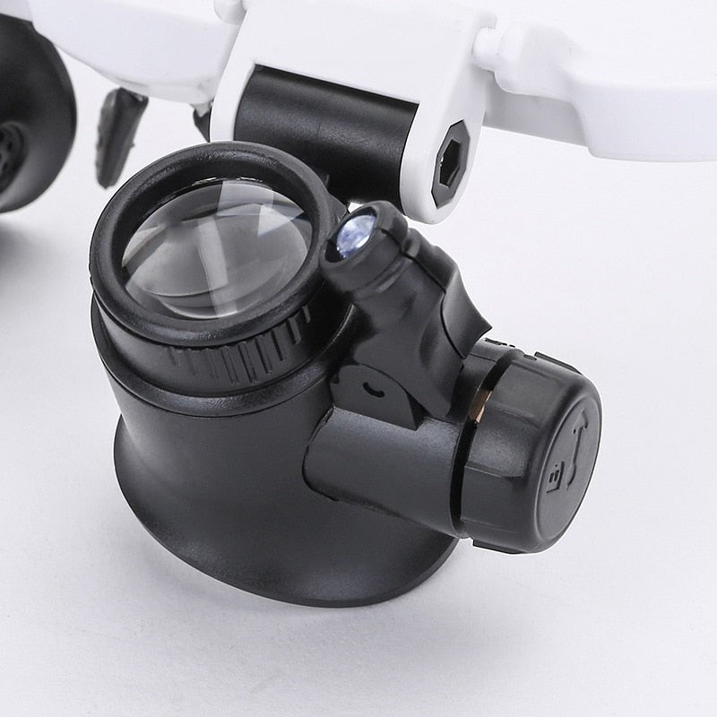 LED magnifying headset with interchangeable lenses - product photo 5