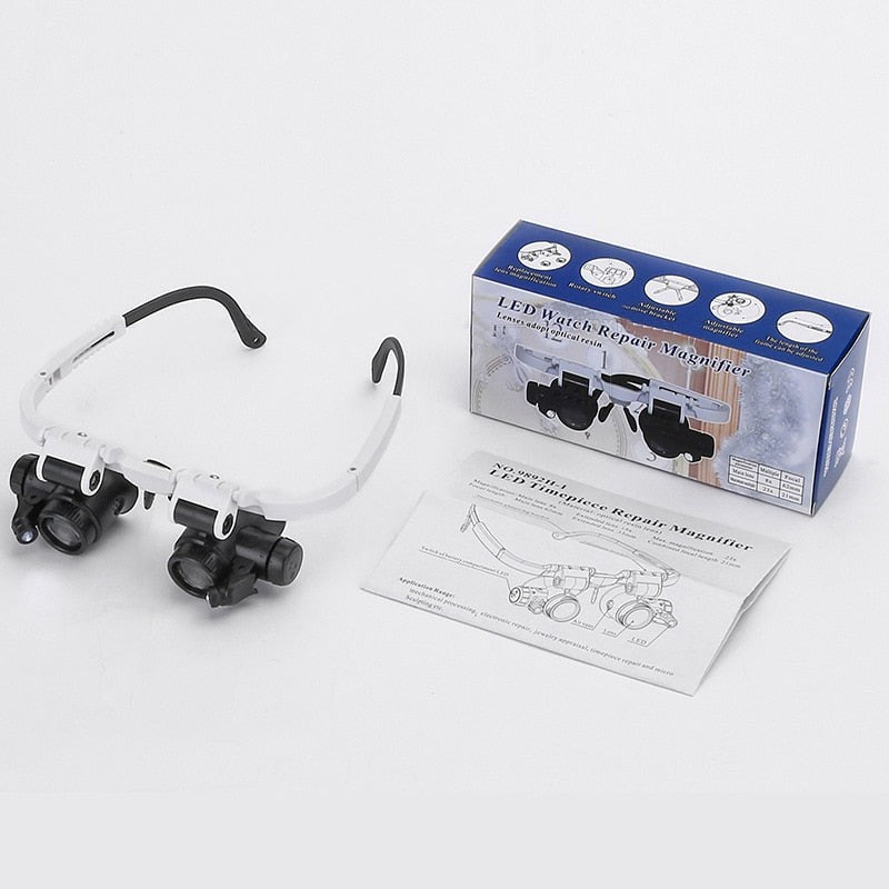 LED magnifying headset with interchangeable lenses - product photo 6