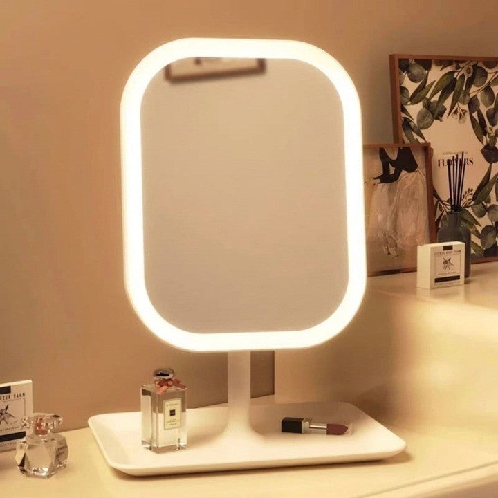 Cordless LED vanity mirror with touch dimmer - product photo 2