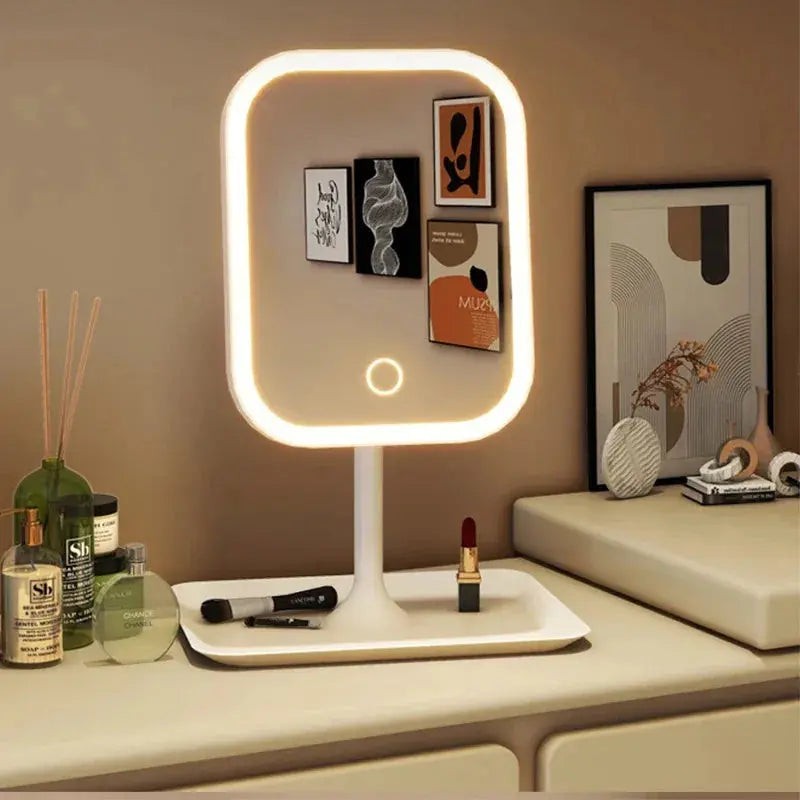 Cordless LED vanity mirror with touch dimmer - product photo 3