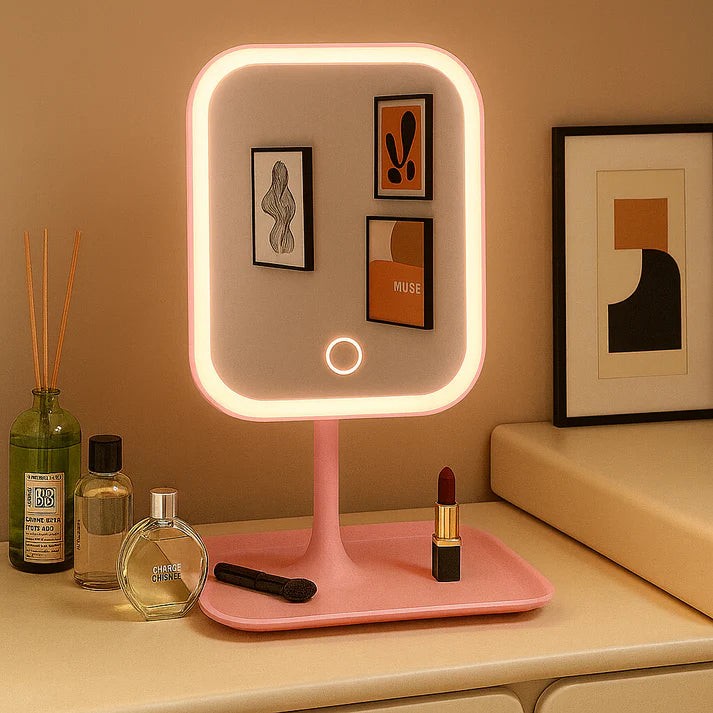 Cordless LED vanity mirror with touch dimmer - product photo 9