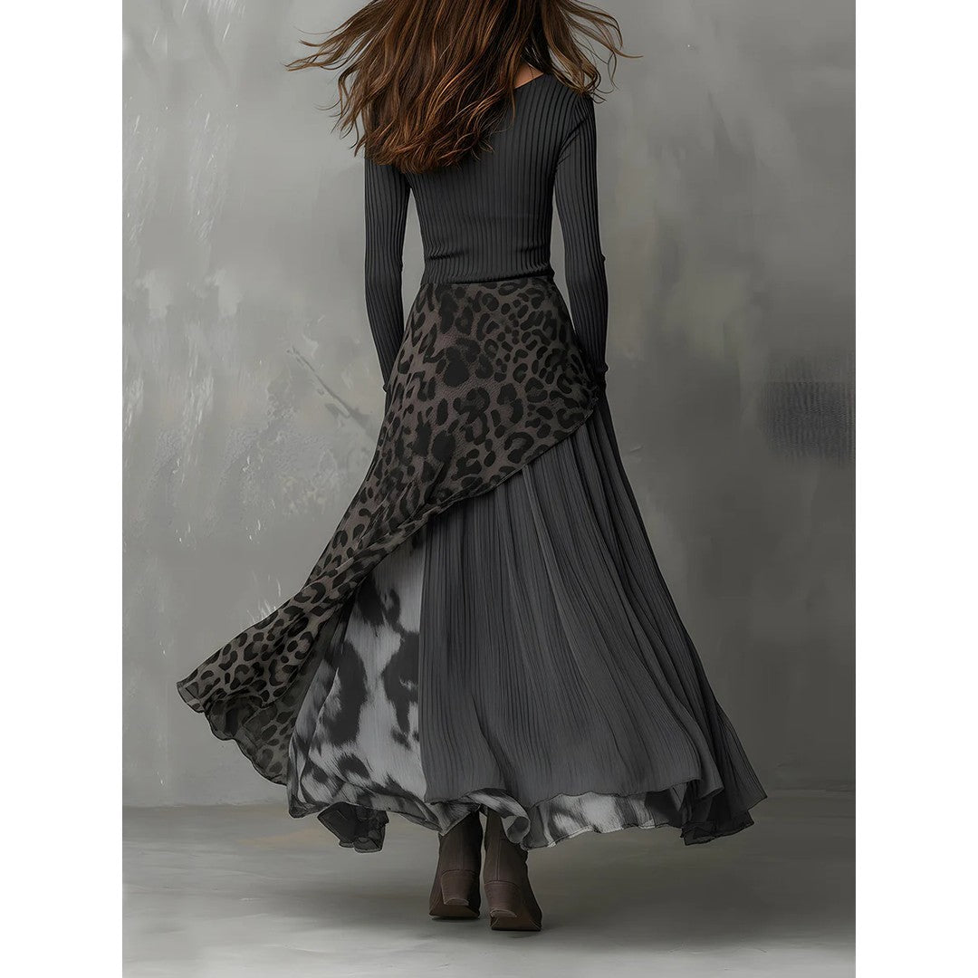 Man wearing the Lucian men's maxi dress, back view