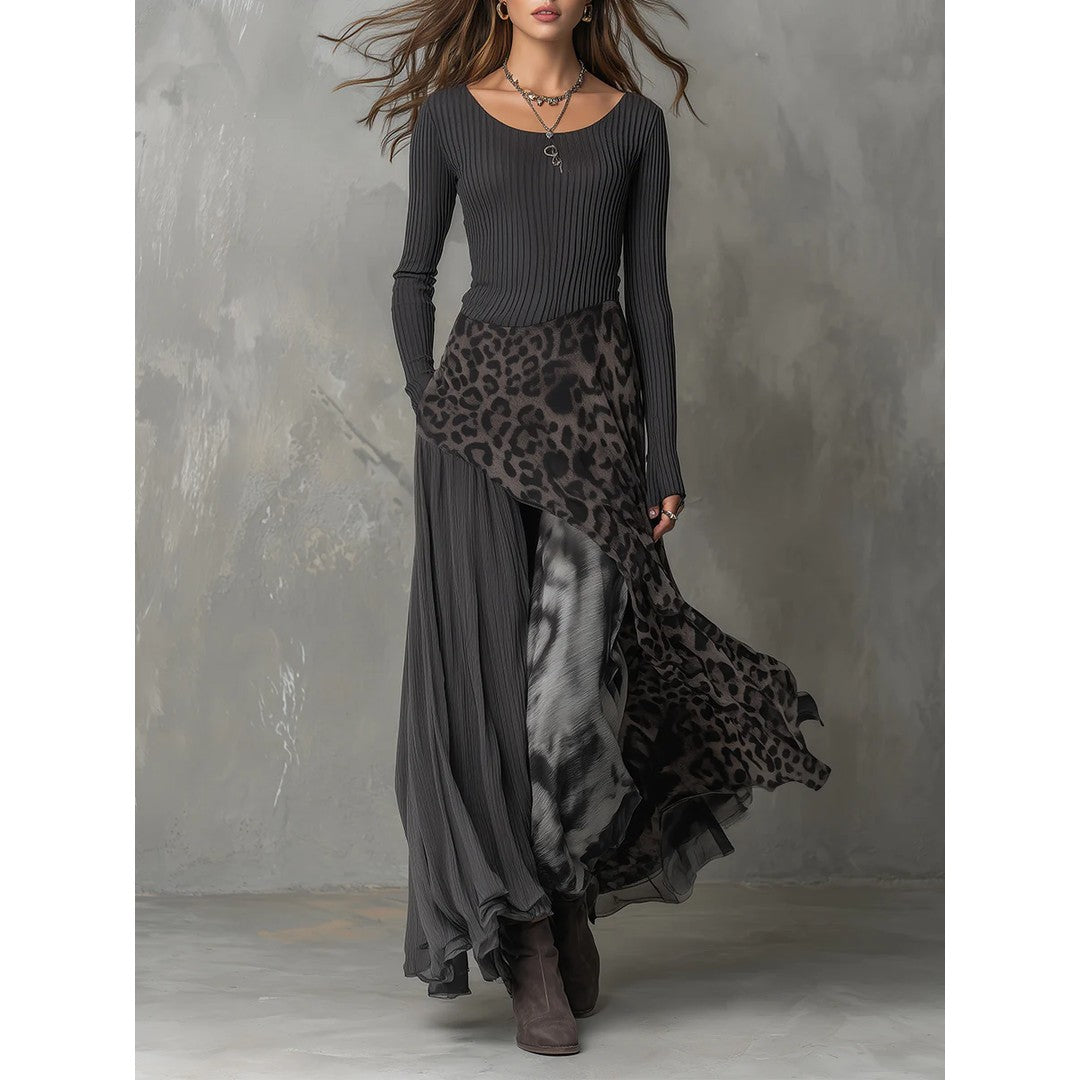 Man wearing the Lucian men's maxi dress, front view