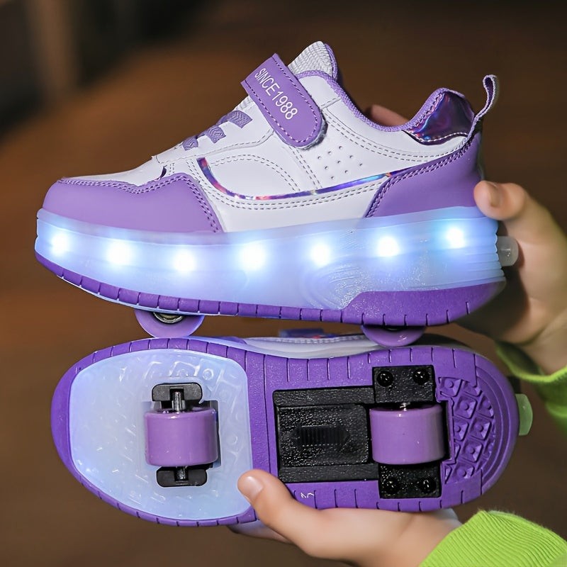 LED roller sneaker with removable wheels - product photo 2