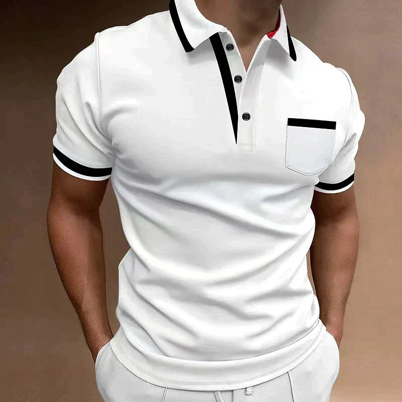 Damon | Men's Classic Contrast Trim Polo Shirt