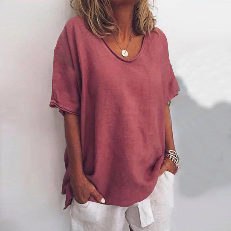 Maya | Women's Half Sleeve Round Neck Blouse