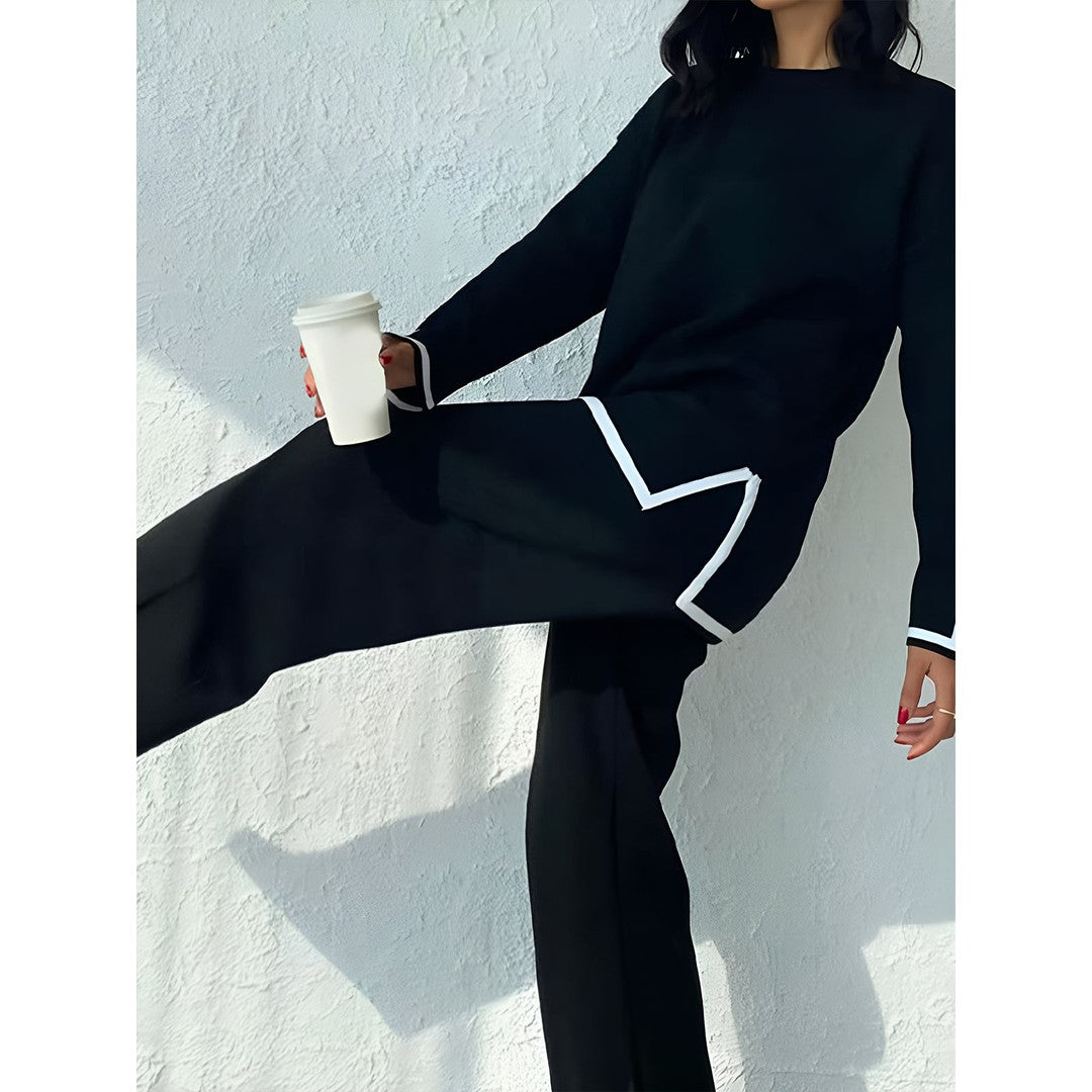Woman wearing the Mabel women's stretch knit apparel, 8 view