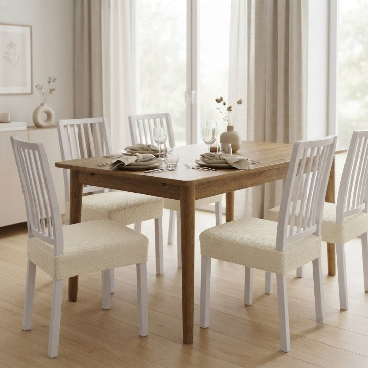 Stretch jacquard water-repellent dining chair cover - product photo 2