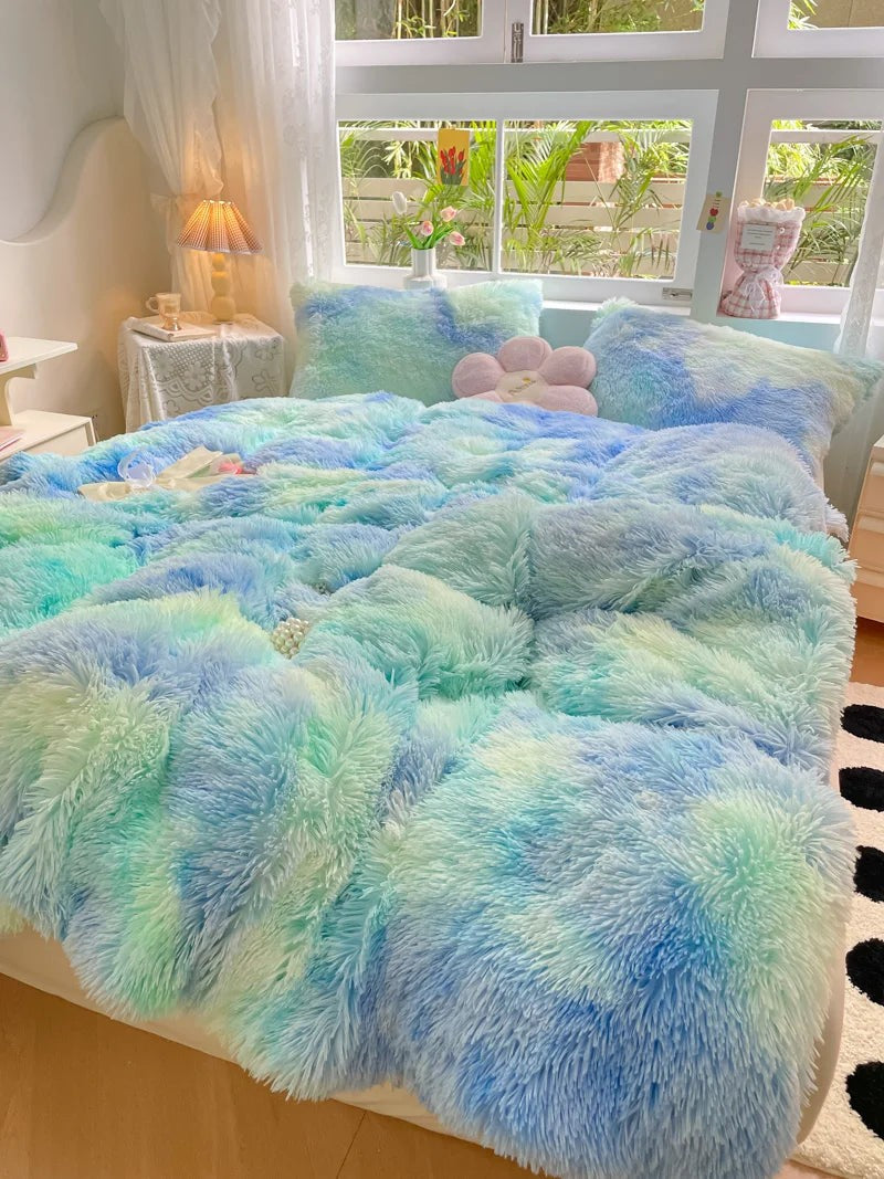 Long-pile mink velvet duvet cover set - product photo 10
