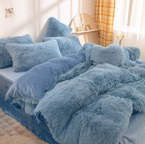 Long-pile mink velvet duvet cover set - product photo 5
