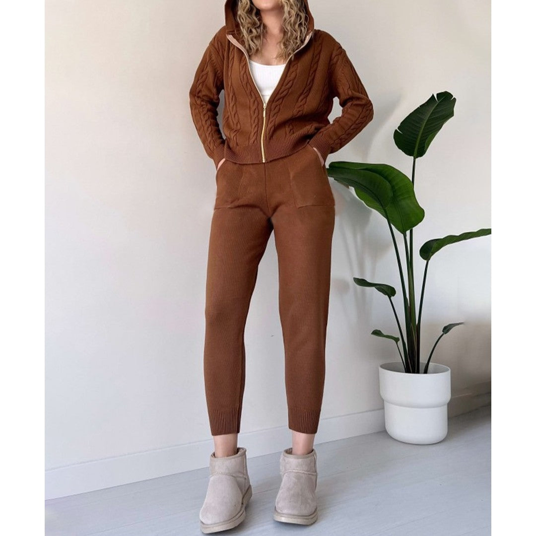 Woman wearing the Marisol women's knit sweater, 8 view