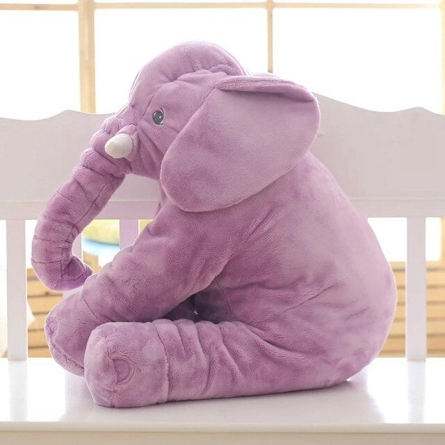 Plush elephant cushion for a nursery - product photo 9