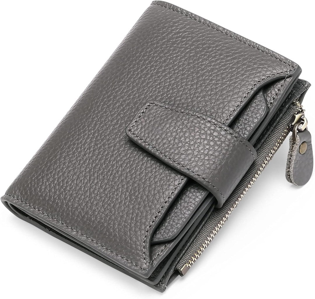 Compact leather RFID blocking wallet - product photo 14