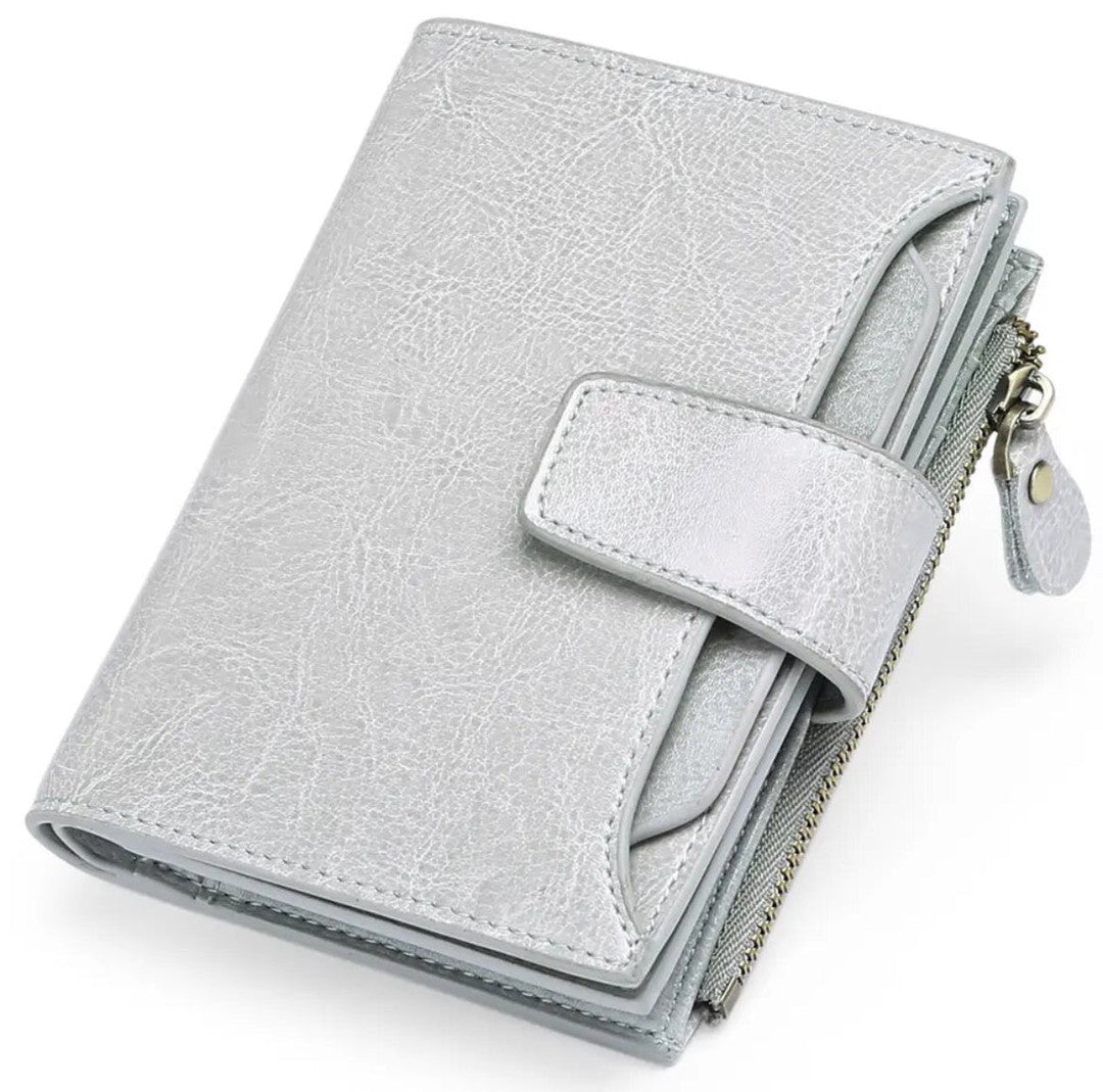 Compact leather RFID blocking wallet - product photo 21