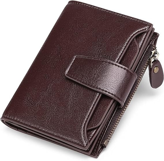 Compact leather RFID blocking wallet - product photo 8