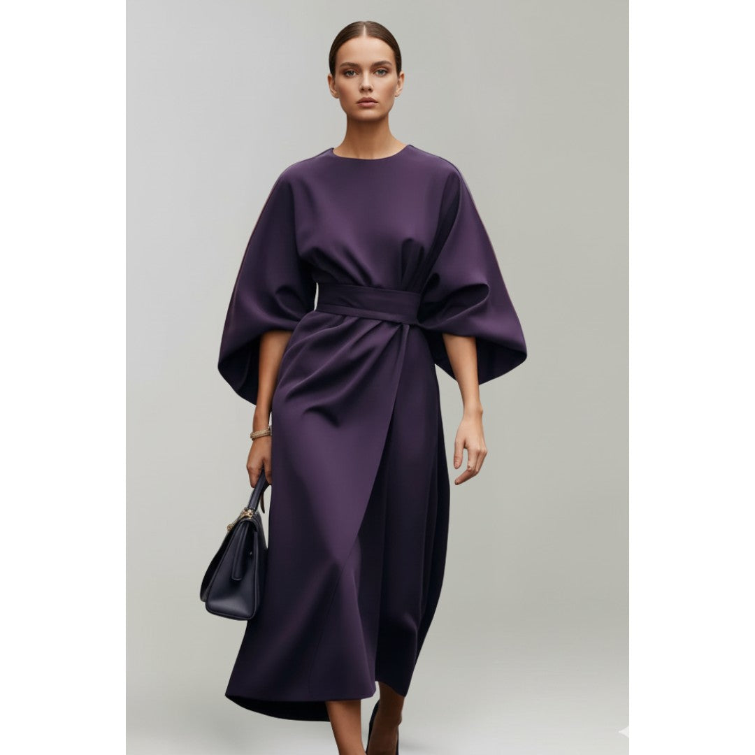 Woman wearing the Mathilda women's midi dress, 7 view