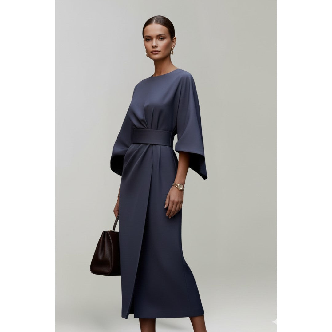 Woman wearing the Mathilda women's midi dress, 9 view