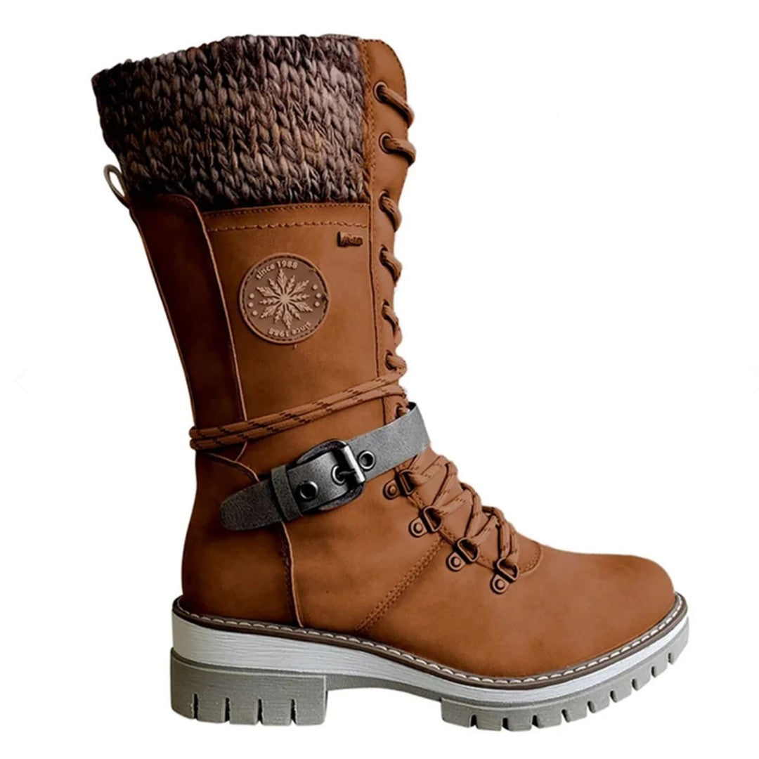 Woman wearing the Maya women's boots, 8 view