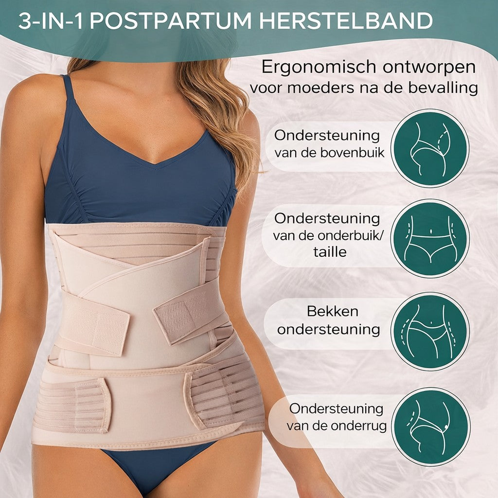 Three-panel postpartum support band - product photo 2