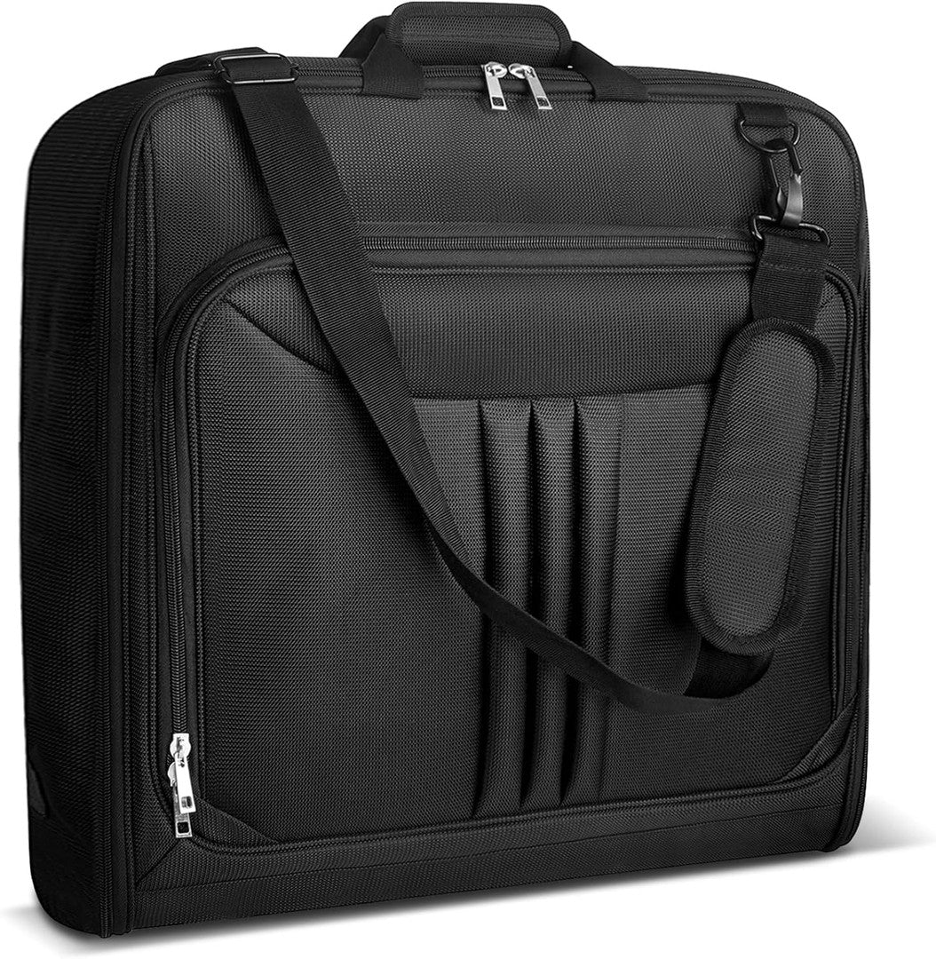 Foldable carry-on travel garment bag with shoulder strap - product photo 1