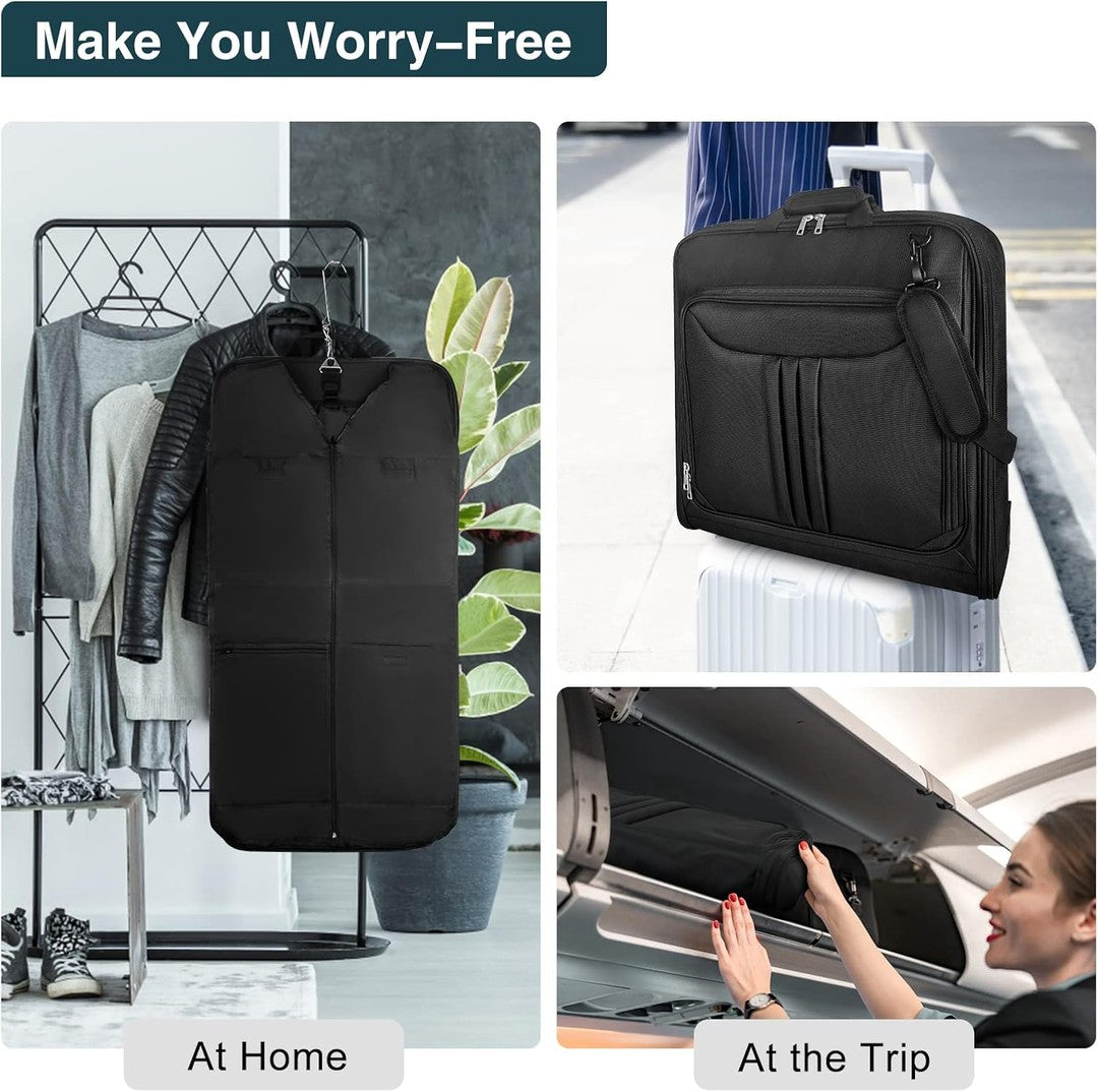 Foldable carry-on travel garment bag with shoulder strap - product photo 5
