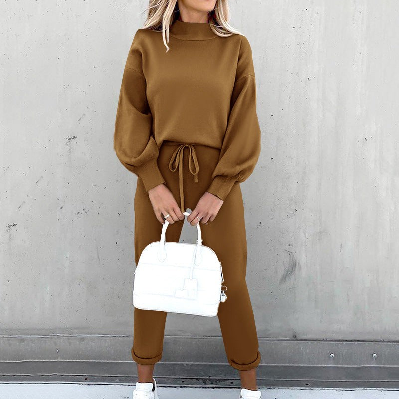 Women's two-piece knit lounge set - product photo 4