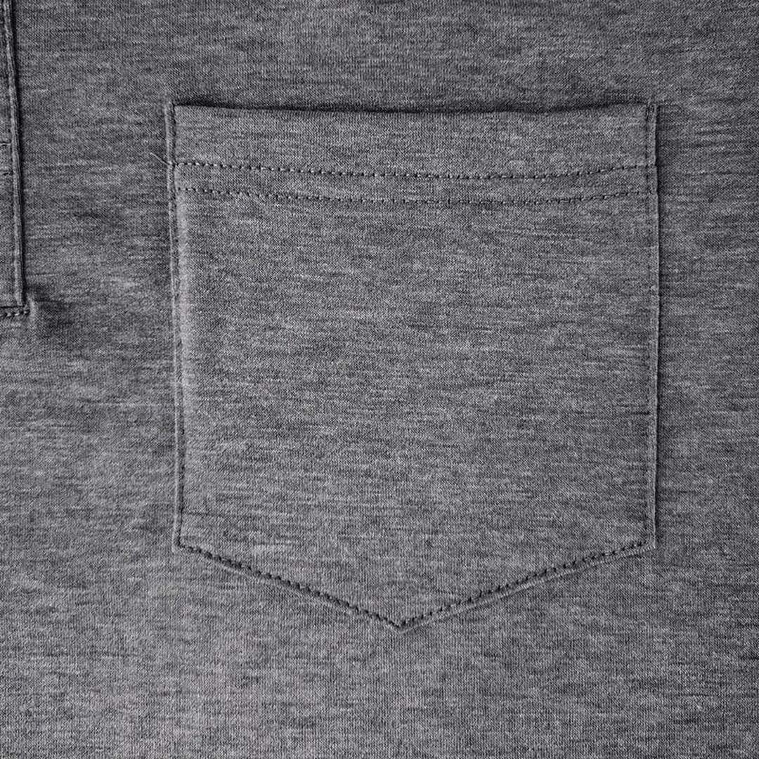 Man wearing the Micah men's long-sleeve polo shirt, 14 view