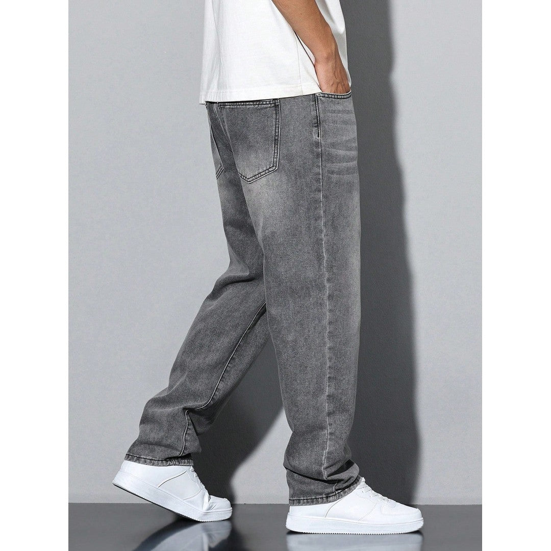 Man wearing the Miles men's casual denim jeans, 9 view