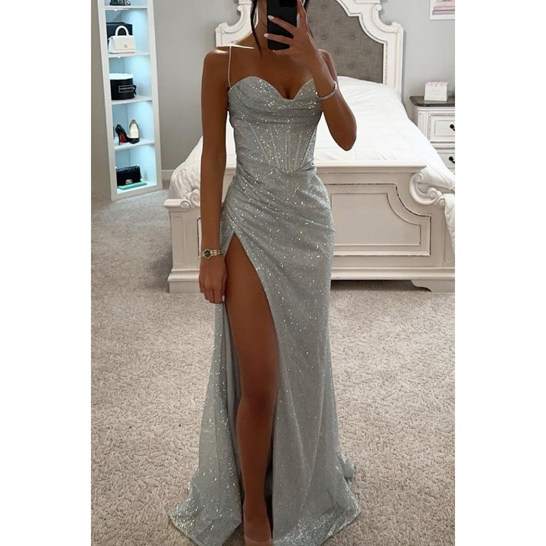 Woman wearing the Mina women's dress, 8 view