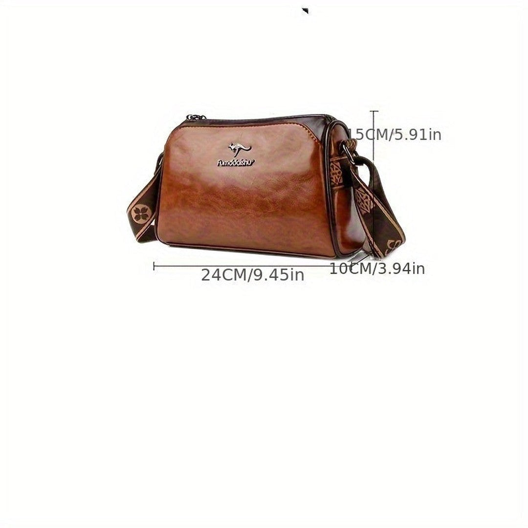 Woman wearing the Mira women's leather pocket detail bag, flatlay view